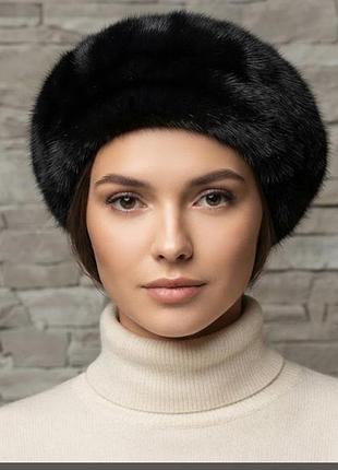 Норка, берет, one size.бирячка