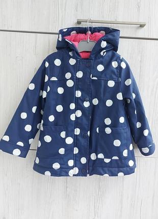 Тепла куртка дощовик mothercare для дівчинки 2-3р