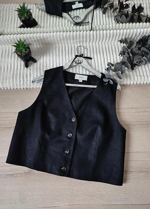 Жилетка из костюмной ткани р xl-xxl