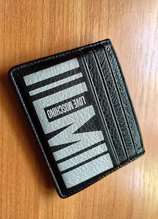 Картхолдер жіночий love moschino чорний шкіряний
