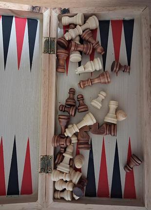 Настольная игра «шахи» (древесный раскладной набор)
