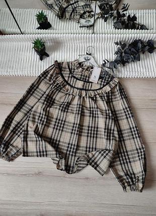 Новая хлопковая рубашка в клетку р l-xl