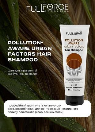 Шампунь full force cosmetics pollution-aware urban factors hair shampoo 250 ml