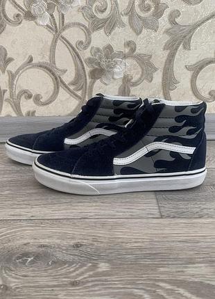 Високі кеди кросівки унісекс vans sk8-hi flame camo (розмір 37 / 23.5 см)