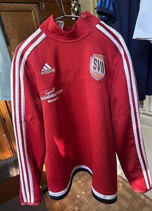 Кофта гольф водолазка adidas красная воротник стойка с горлом
