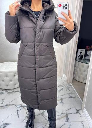 Стильное зимнее пальто рр 42-50