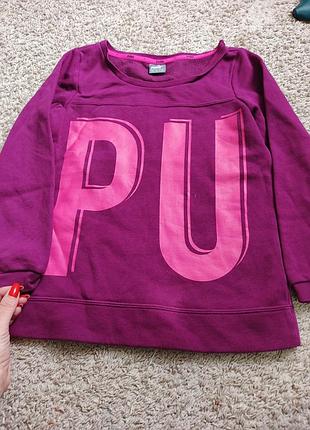 Світшот для дівчинки puma фіолетовий з принтом