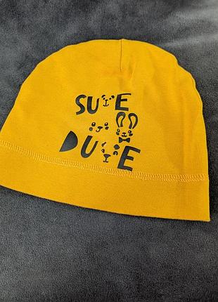 Шапочка демі 50 гірчична жовта dude