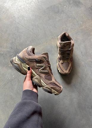 Стильные кроссовки new balance 9060 brown cordura termo