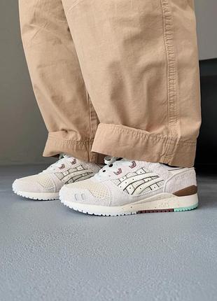 😍 жіночі кросівки asics gel-lyte iii beige/brown