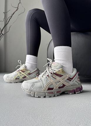 😍 жіночі кросівки asics gel-kahana 8 grey/bordo