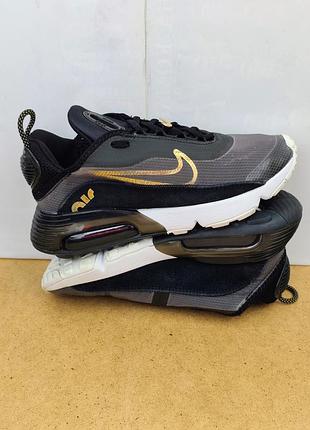 Кросівки жіночі nike air max чорні, золотисті, розмір 38.5