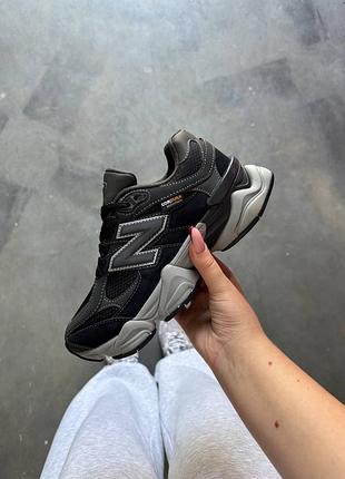 Стильные кроссовки new balance 9060 cordura black dark blue