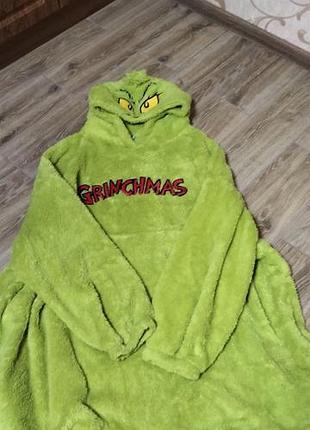 Новый пончо,халат grinch, один размер