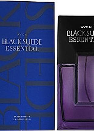 Туалетна вода чоловіча black suede essential 75 мл. блек суед, блек сайд есеншал ейвон