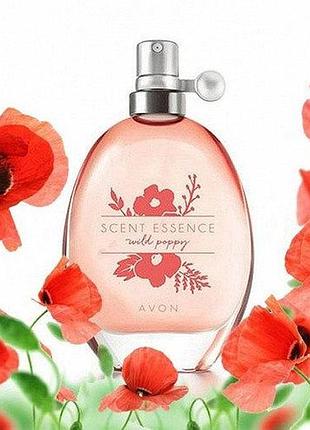 Туалетная вода avon scent essence wild poppy, 30 мл. скент эсэнс вайлд поппи эйвон