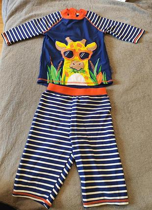 Купальный солнцезащитный костюм рашгард jojo maman bebe 2-3 р 98 см