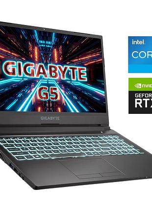 Ігровий ноутбук б-клас gigabyte g5 kd / 15.6" (1920x1080) ips / intel core i5-11400h (6 (12) ядер по 2.7 - 4.5 ghz) / 16 gb ddr4 /