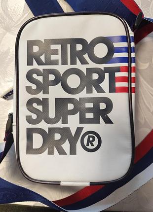 Сумка чоловіча superdry retro sport festival біла