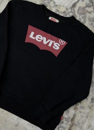Світшот для підлітків levi’s чорний з логотипом