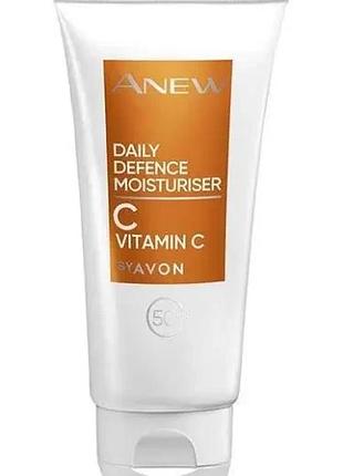 Avon зволожувальний крем для обличчя максимальне сяйво anew spf50 евон