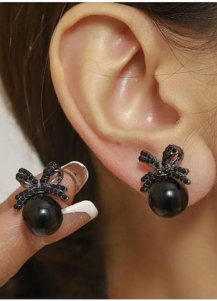 Серьги бантики винтажные