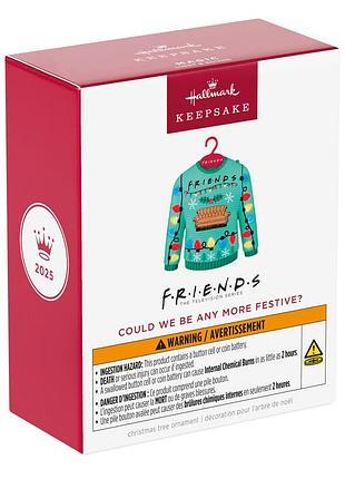 Елочное украшение hallmark keepsake friends «could we be any more festive?» - музыкальная, с подсветкой | коллекция 2025 8