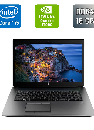 Мобільна робоча станція б-клас hp zbook 17 g6 / 17.3" (1920x1080) ips / intel core i5-9400h (4 (8) ядра по 2.5 - 4.3 ghz) / 16 gb