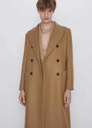 Пальто з вовною zara