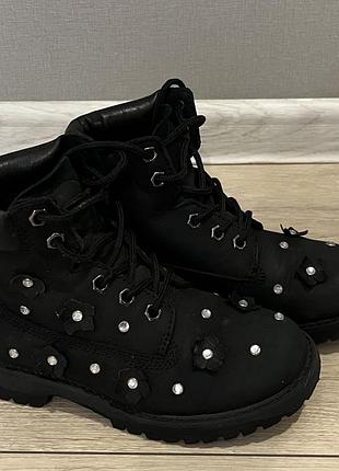Чорні демісезонні черевики docksteps з нубуку та шкіри, р. 31