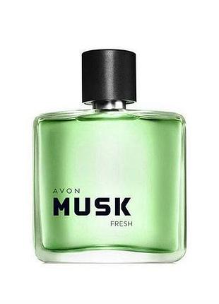 Туалетна вода avon musk fresh для чоловіків, (ейвон муск фреш), 76918, 75 мл