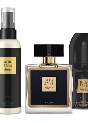 Парфюмерно-косметический набор little black dress avon из 3-х едениц
