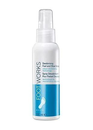 Avon avon foot works deodorising foot and shoe spray спрей для стоп и обуви ейвон эйвон