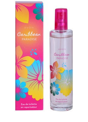 Туалетна вода жіноча caribbean paradise, avon, карібеан парадайз ейвон, 50 мл