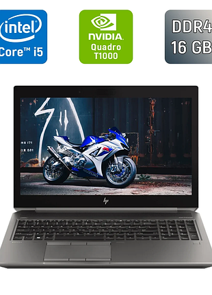 Мобільна робоча станція б-клас hp zbook 15 g6 / 15.6" (1920x1080) ips / intel core i5-9400h (4 (8) ядра по 2.5 - 4.3 ghz) / 16 gb