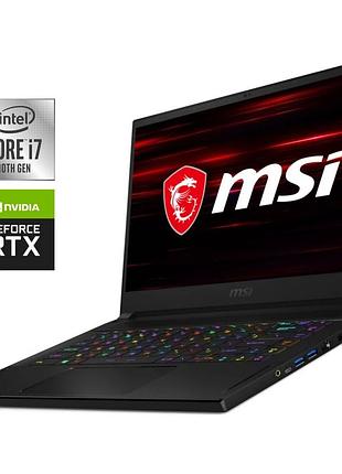Игровой ноутбук б-класс msi gs66 stealth 10ug / 15.6" (1920x1080) ips / intel core i7-10870h (8 (16) ядер по 2.2 - 4.8 ghz) / 16