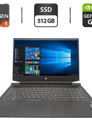 Игровой ноутбук hp pavilion gaming 15 / 15.6" (1920x1080) ips / amd ryzen 5 3550h (4 (8) ядра по 2.1 - 3.7 ghz) / 16 gb ddr4 / 512