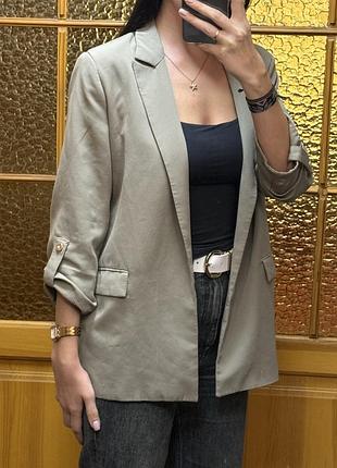 Піджак жакет вкорочений рукав 3/4 базовий капучино