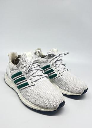 Кросівки чоловічі adidas ultra boost 21 білі/зелені eu 41⅓