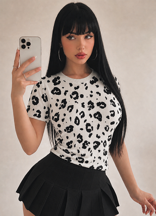 Кофтинка з коротким рукавом 🐆 м'яка віскоза леопардовий принт 🏷️ m&s collection 📏 розмір m - l🤍тепла віскозна кофтинка