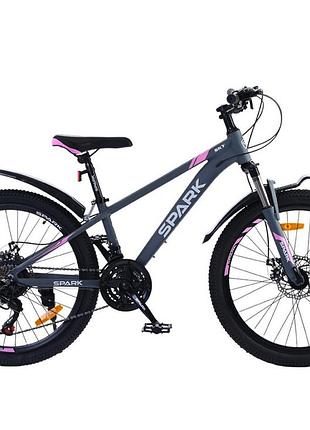 Велосипед al 24" spark aero disk рама 12" графітовий (239186)