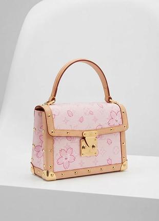 Сумка для жінок louis vuitton рожева з квітковим принтом