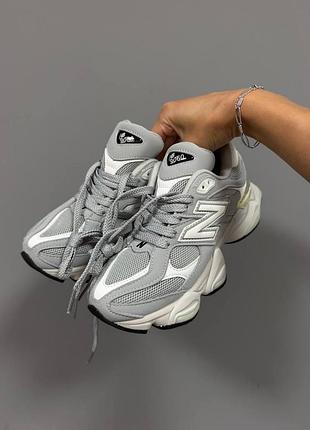 Кросівки new balance 9060 light grey white leather