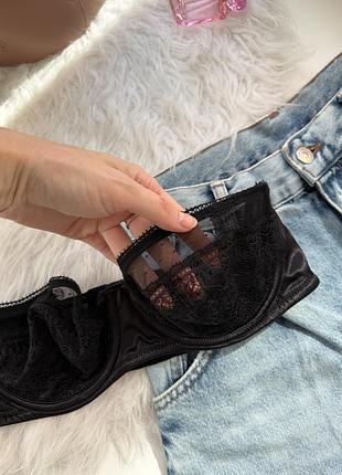 Красивый черный лиф бюст сеткой h&amp;m 7