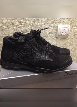 Ботинки сапоги fermani. натуральная кожа. натуральный мех.