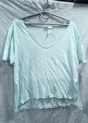 Чистолянная оверсайз футболка h&amp;m