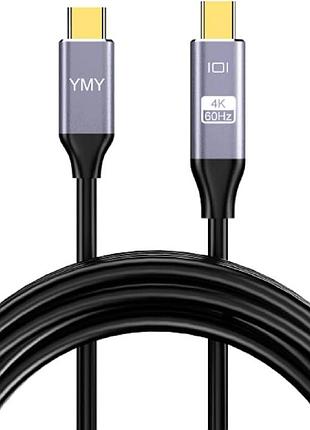 Кабель ymy usb c (the source) - mini displayport, 4k 60hz 6ft, usb type-c (thunderbolt 3) - mini dp, відеоперетворювач
