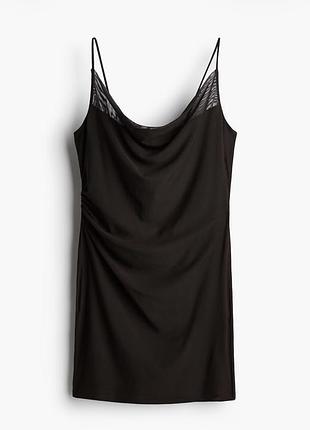 Коротка сукня жіноча h&m темно-коричнева, розмір s