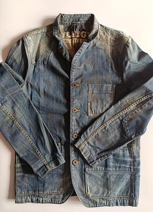 Джинсовая куртка пиджак hilfiger denim indigo blue р. l