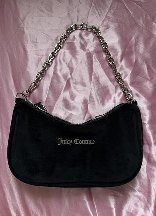 Сумка жіноча juicy couture велюрова чорна